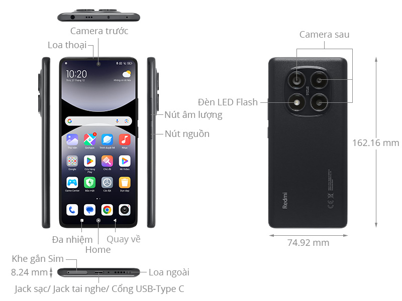 Điện thoại Xiaomi Redmi Note 14 Pro 8GB/256GB ( giá theo ngày )