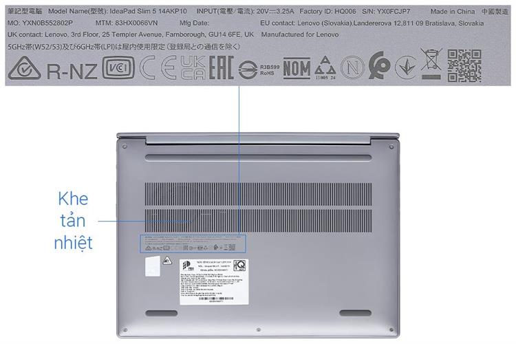Laptop Lenovo IdeaPad Slim 5 OLED 14AKP10 - 83HX0066VN (R7 AI 350, 32GB, 512GB, WUXGA OLED, Win11)